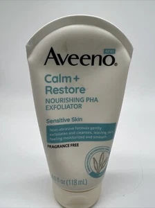 Aveeno Calm + Restore Therapy Cleanser PHA Exfoliator 4.0oz FragFree COMBINESHIP - Picture 1 of 4