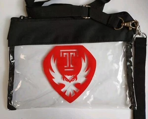 Temple University Clear Crossbody Bag / wristlet Stadium Approved - Picture 1 of 8