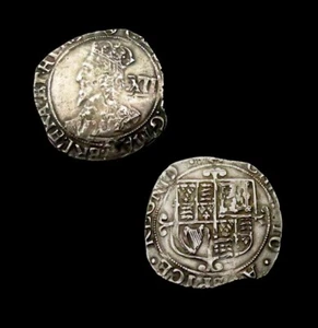 X079: Charles 1st Hammered Silver Shilling, im Triangle-in-Circle, Spink 2799 - Picture 1 of 1