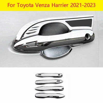 For Toyota Venza Harrier 2021-24 Chrome Exterior Door Handle Frame Cover Trim 4X - Imagem 1 de 4
