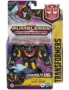 HASBRO Transformers Bumblebee Cyberverse Figurine Transformable Hot Rod13.5 Cm - Foto 1 di 3