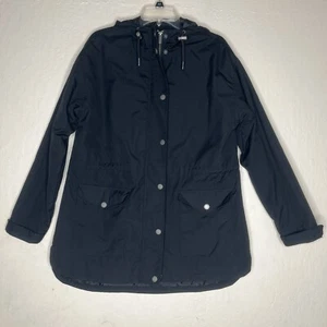FatFace Black Cotton Blend Quilted Lining Hooded Jacket Women’s Size UK14/US 12 - Picture 1 of 12