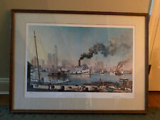 RARE Paul McGehee Baltimore Night Boat to Norfolk Lithograph Print