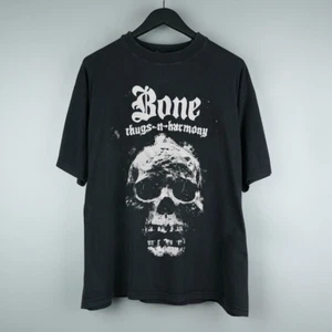 Vintage Bone Thugs-N-Harmony Kurzarm Baumwolle schwarz Full Size Unisex Hemd UR198 - Bild 1 von 3