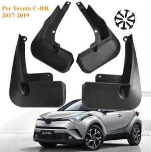 Kit 4 Paraspruzzi Paraschizzi Parafango Nero per Toyota C-HR CHR 2017-2023 - Foto 1 di 7