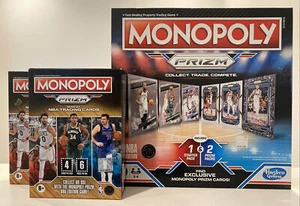 Monopoly Panini Prizm 2022-23: Juego de cartas coleccionables NBA SELLADO + Lote de 2 cajas de refuerzo - Imagen 1 de 7