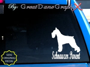 Schnauzer -Mom -Dad -Parent(s) Vinyl Decal Sticker -Color Choice -HIGH QUALITY - Picture 1 of 6