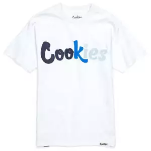 NWT Berner Cookies Clothing SF Forum Logo 1 White/Blue Tee - Picture 1 of 1