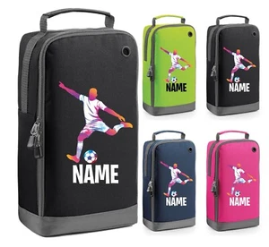 Personalised Your Name Footballer Boot Bag, Kids School PE Gym Sports Kit Bag - Picture 1 of 5