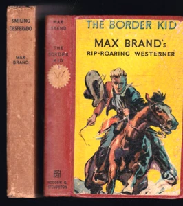 MAX BRAND The Border Kid 1949 + Smiling Desperado VINTAGE cowboy WESTERNS 2BOOKS - Picture 1 of 5