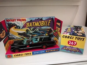 Corgi Toys Batmobile - Batman E Roby Ref 267 Anni '70 -TOP- Scala 1:36 Vintage - Foto 1 di 13