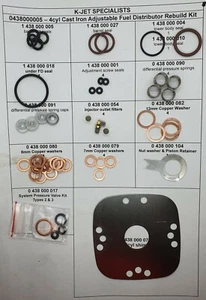 0438100100 Fuel Distributor 4cyl Cast Iron FD Adjustable type Repair Kit - Bild 1 von 3