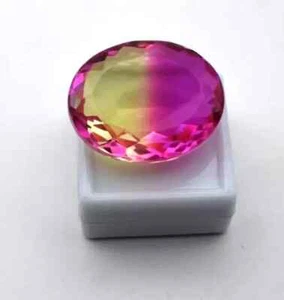 49.7 Ct Natural EGL Certified Tourmaline oval Cut Multi-color Loose Gemstone - Picture 1 of 6