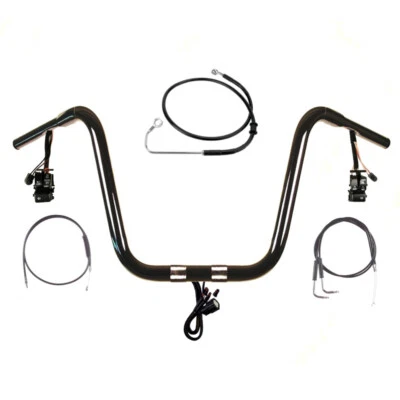 Kit de suspensión de mono precableado 1 1/4" negro 16" Harley Softail Fatboy ABS Foto 1 de 2