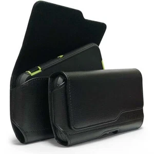 Leather Belt Clip Holster Pouch For Samsung Galaxy XCover FieldPro Fits Otterbox - Picture 1 of 9