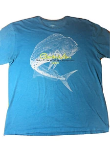 Gander Mountain Salt Water Division 1960 Blue Fishing T-Shirt XL mahi dolphin - Picture 1 of 8