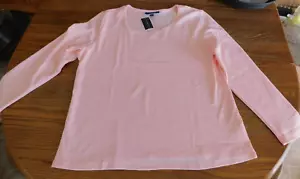 Karen Scott Essentials Knit Ladies 3/4 Sleeve Top Petite XL Pink NWT Super Soft - Picture 1 of 5