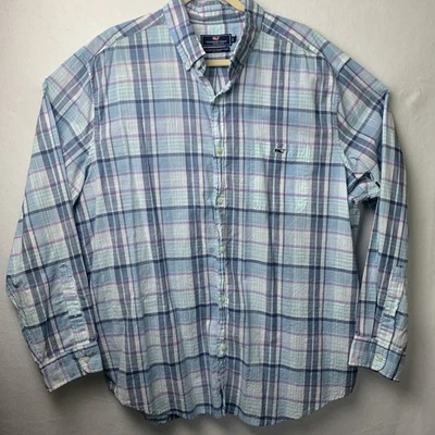 VINEYARD VINES CLASSIC FIT TUCKER SHIRT PLAID BUTTON DOWN LONG SLEEVE MENS 2XL - Image 1 of 4
