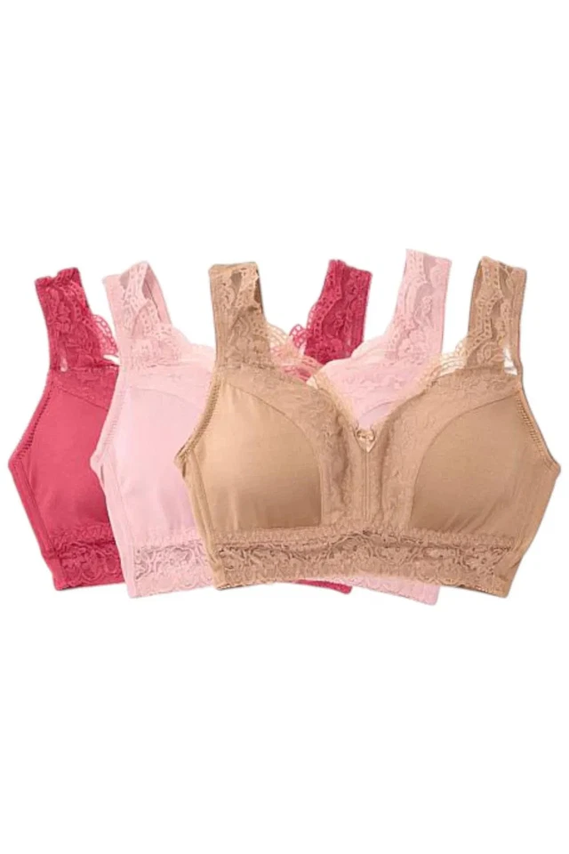 Rhonda Shear Women's 3-pack Classic Pin-Up Bra Sienna/Pink - Image 1 of 1