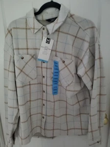 Member's Mark Women's Relaxed Fit Warm Long Sleeve Cozy Button Down Sz. L Beige - Picture 1 of 8