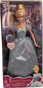 MATTEL VINTAGE 2004 Disney Glitzer Prinzessin Aschenputtel Puppe HERGESTELLT IN INDONESIEN MIT - Bild 1 von 10