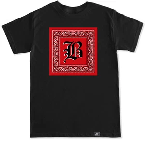 T-Shirt Red Rag Bandana YG 400 Still Brazy Compton Bompton 4 Hunnid Hip Hop - Bild 1 von 4