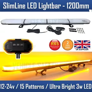 1200MM 1.2m 48" Van Truck LED Amber Light Bar Beacon Hazard Recovery Lightbar - Picture 1 of 23