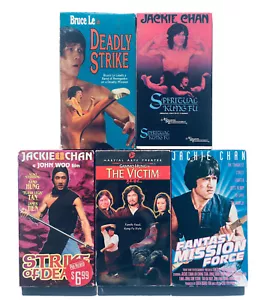 RARE Vintage Kung-Fu Martial Arts VHS Lot Bruce Lee Jackie Chan John Woo VGC - Picture 1 of 4