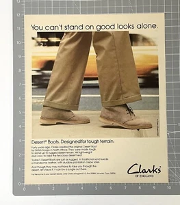 Vintage Clarks Shoes 1983 Print Ad Original 80’s Footwear Advertisement  - Picture 1 of 1