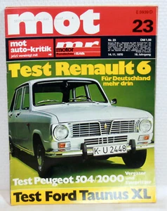 mr motor RUNDSCHAU+Kritik Nr.23/1970 - Renault 6/FOrd Taunus XL - Bild 1 von 1