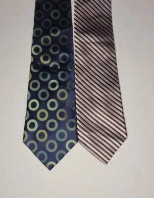 Lot of 2 Ties NEW GEOFFREY BEENE, XL BRUNO PIATTELI 100% Silk, Made in China - Изображение 1 из 3