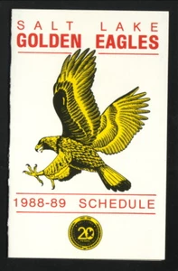 Salt Lake Golden Eagles--Horario de bolsillo 1988-89--Coors Light--Afiliado de llamas - Imagen 1 de 2