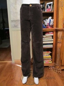 BELLA CULLA/SPANDEX LAVABILE IN VELLUTO A COSTE MARRONE "BANANA REPUBLIC" - TG 37" X 31 1/2" - Foto 1 di 10