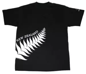 Neuseeland Vintage 1999 schwarzes T-Shirt klassische Kiwi T-Shirts Herren 2XL Insel Lieferetikett - Bild 1 von 13