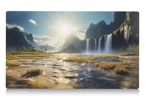 Flooded Strand Playmat - 24"x14" Azorius Magic the Gathering MTG Land Mana Gift - Picture 1 of 7