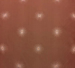 FABRICUT SUNBURST CORDOVAN EMBROIDERED FAUX SILK MULTIUSE FABRIC BY YARD 54"W - Picture 1 of 5