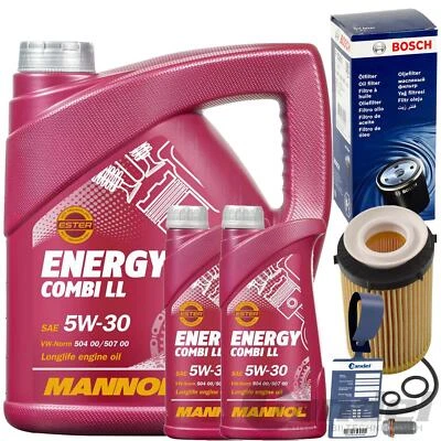 BOSCH ÖLFILTER F026407166+MANNOL 5W30 für MERCEDES GLC GLK GLA W176 177 246 205