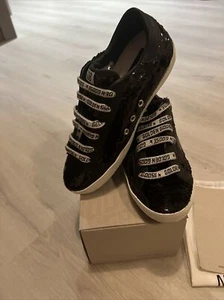 Golden Goose Super-Star sneakers with all-over black sequins UK 5/ Euro 38 - Picture 1 of 9
