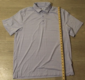 CB DryTec Men's Medium Polo Style Shirt Short Sleeves Stretch Light Blue - Picture 1 of 3