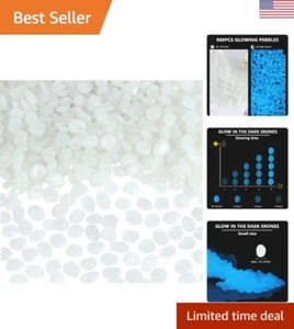 Glow in The Dark Rocks - Outdoor Decorative Stones - 1000 PCS - White Glows Blue - Picture 1 of 9