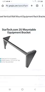 STARTECH 2U 19IN STEEL VERTICAL WALL MOUNT EQUIPMENT RACK BRACKET RK219WALLV - Picture 1 of 7