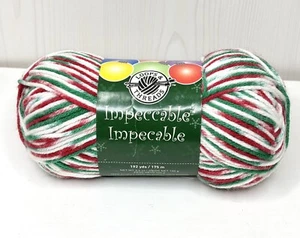 Loops & Threads Impeccable Yarn Merry Prints Christmas Red Green White 3.5 Oz - Picture 1 of 4