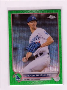 2022 Topps Chrome Baseball Walker Buehler Green Wave /99 #123 - Foto 1 di 2