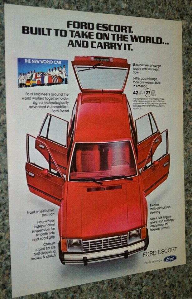 1981 FORD ESCORT WAGON ORIGINAL ADVERTISEMENT AD PRINT-81★★ - Image 1 of 1