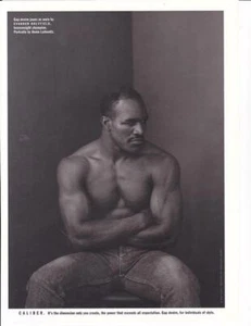 1992 GAP Evander Holyfield B&W Print-Ad / Great Art Anne Leibovitz - Picture 1 of 1