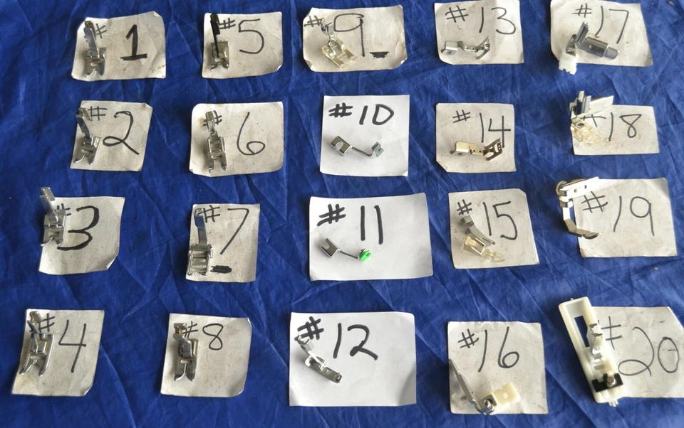 PIES PRENSADORES SOBREBORDE ESPECIAL Y USO GENERAL CREMALLERA MÁQUINA DE COSER CAÑA ALTA Foto 1 de 1