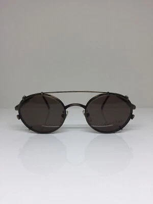 New VINTAGE CALVIN KLEIN Eyeglasses CK 117 c. 574 with Sun Clip On 47-20mm Italy - Image 1 of 4