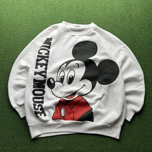 VTG 80s 90s Disney Mickey Mouse All Over Print Sweatshirt Crewneck Sz XL - Picture 1 of 5