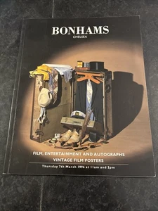 Bonhams Chelsea Auction Catalogue 1996, Film, Entertainment & Vintage Posters - Bild 1 von 12