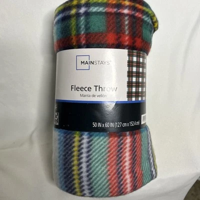 Manta polar de poliéster a cuadros Mainstays nueva con etiquetas - Nueva - 50" x 60" Foto 1 de 3